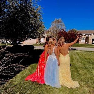 Baby blue prom dress